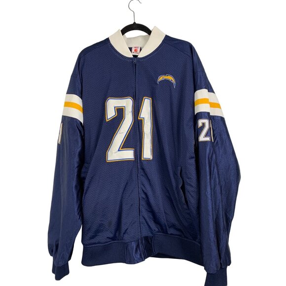 2XL Tomlinson #21 San Diego Chargers NFL Players Jacket Polyester Mesh Vintage - Picture 1 of 13
